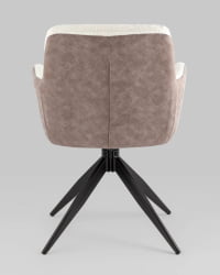 Стул Валдо молочный c бежевой экокожей / Waldo c