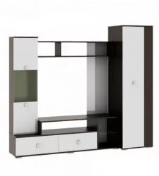 Стенка Карисма 5в Венге/белый глянец_47887