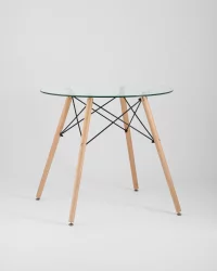 Круглый стол из стекла EAMES DSW Стеклянный