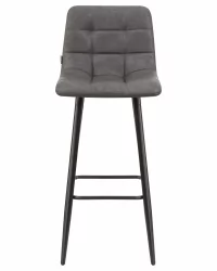 Стул барный ДОБРИН НИCОЛЕ Серая экокожа РУ-08 / DOBRIN NICOLE RU-08