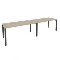 Рабочая станция на П-образном м/к ОНИКС О.МП-РС-2.4.7 Дуб Аттик/Антрацит / ONIX O.MP-RS-2.4.7