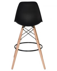 Стул барный ДОБРИН ДСВ БАР (ножки светлый бук, цвет сиденья черный (Б-03)) 2 шт / DOBRIN DSW BAR (B-03))