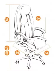 Кресло руководителя BOSS люкс коричневый 2 TONE