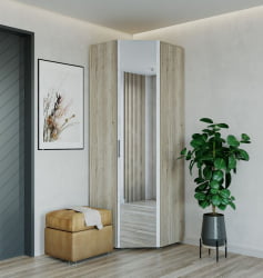 Угловой шкаф в прихожую Пайн ПП 7 Дуб Ривьера Бетон Пайн