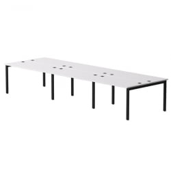 Бенч-система на 6 мест на металлокаркасе, опоры 90 гр Everprof EVO 254S218 (4140) Белый Черный