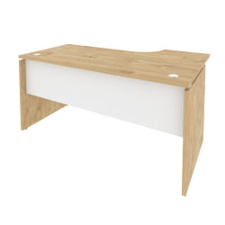 Стол эргономичный левый ОНИКС О.СА-1Л Тиквуд Светлый/Белый / ONIX O.SA-1L