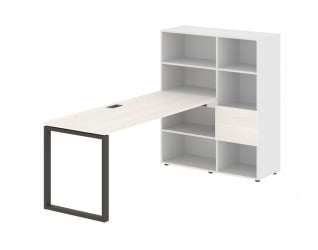 Рабочая станция ЕДИС ЕКРСТ 1117 Ясень Траун Мокко Белый / EDIS EQRST