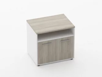 Тумба для оргтехники Дека 9.05.11 Дуб Сантана светлый/Белый / Deka