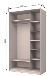 Шкаф-купе Хит-24-12-11 Ясень шимо темный