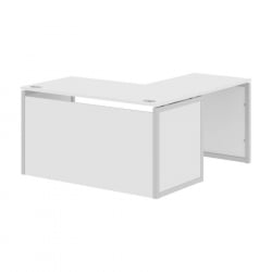 Стол письменный угловой левый XTEN-QP XQPCT 1415H L Белый Серый