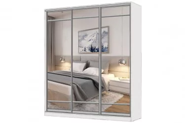 Шкаф-купе 3-х дверный Виктория 2000х584х2300, Белый 20ДЗЗЗДЗЗЗДЗЗЗ-ЯЯПШ-Б 310-3246