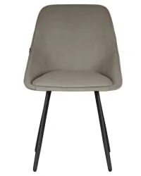 Стул обеденный ДОБРИН СТЕЛЛА (ЭМАЛЬ ЧЕРНЫЙ МУАР велюр Катаниа Кокоа) / DOBRIN STELLA Catania Cocoa)