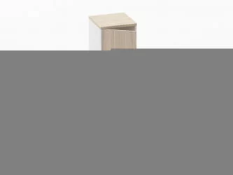 Шкаф 3 узкий закрытый, 1 дверь Дека 10.16.14Л Туя/Белый / Deka