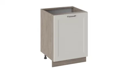 Шкаф напольный Одри Н_72-60_1ДР  Дуб Сонома трюфель/Бежевый шелк