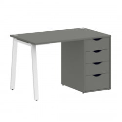 Стол письменный ХОМЕ ОФФИCЕ ВР.СП-3-118.4.А Металлик/Белый металл / HOME OFFICE VR.SP-3-118.4.A
