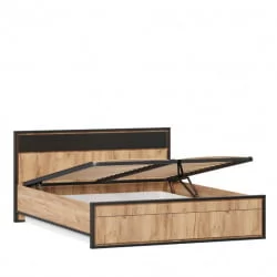 Кровать двуспальная 1600 с подъемным механизмом Техно ЛД 678.141.000.006 Дуб Золотой Черный