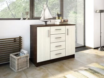 Детский комод Дуб вотан/Белый