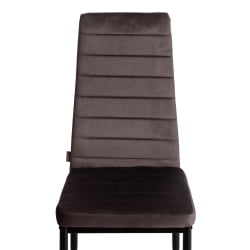 Стул Еасй (мод. ДЖСC02-1) металл, флок, 41 х 52 х 96 см, Дэрк грей (темно-серый) ХЛР24 / черный / Easy (mod. JSC02-1) Dark grey HLR24