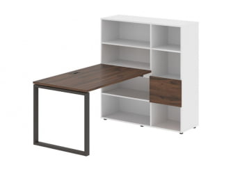 Рабочая станция ЕДИС ЕКРСТ 1213 Дуб Денвер темный Мокко Белый / EDIS EQRST