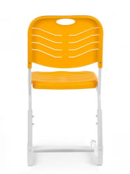 Стул ученический регулируемый пластиковый (рост 5-7) Желтый