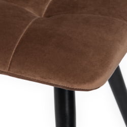 Стул CHILLY (mod. 7095) ткань/металл, 45x53х88 см, высота до сиденья 50 см, коричневый barkhat 12/черный