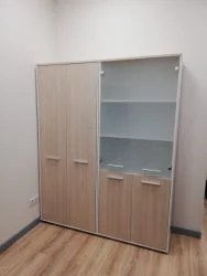 Шкаф 4 широкий верх стеклянные двери, низ закрытый Deka 10.19.171 Туя/Белый