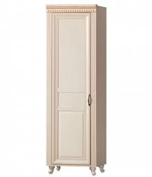 Узкий шкаф в прихожую Марлен 501 Кремовый белый Патина