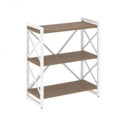 Стеллаж ЛОФТ ВР.Л-МСТ.О-3.8 Металл белый Дуб Аризона / LOFT VR.L-MST.O-3.8