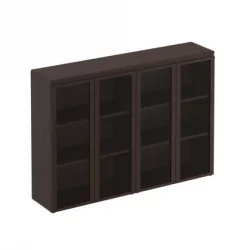 Шкаф для документов средний со стеклянными дверями MARK МК 323 Дуб валенсия