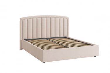 Кровать 1.6 Сиена 2 с основанием ЗО.КМ1.6-14 крем (велюр) / ZO.KM1.6-14
