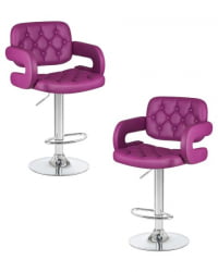 Стул барный ДОБРИН ТИЕСТО (фиолетовый) 2 шт / DOBRIN TIESTO