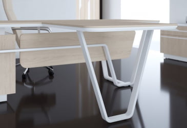 Брифинг-приставка Line СФ-573415.1 Дуб светлый Белый