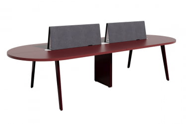 Бенч на 4 рабочих места с перегородками из фетра ХМ183891.В / HM183891.W