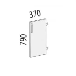 Дверь с замком правая Альфа 63.68 Дуб Кобург