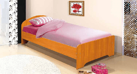 Кровать 800 х 1900 мм с низкой ножной спинкой Ясень шимо светлый