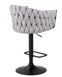 Стул барный ДОБРИН ЛЕОН (серая ткань (ЛАР 275-17)) 2 шт / DOBRIN LEON (LAR