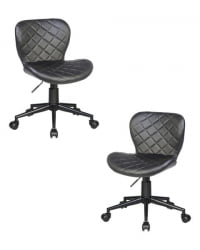 Офисное кресло для персонала ДОБРИН РОРЙ (черный) 2 шт / DOBRIN RORY