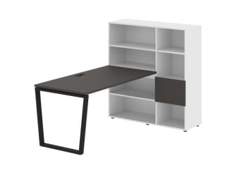 Рабочая станция ЕДИС ЕВРСТ 1215 Мокко Черный Белый / EDIS EVRST