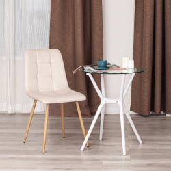 Стул CХИЛЛЙ (мод. 7094-1) вельвет/металл, 44,5х52,5х86 см, беиге (бежевый) ХЛР2 / натуральный / CHILLY (mod. beige HLR2