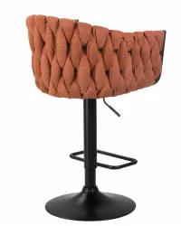 Стул барный ДОБРИН ЛЕОН Оранжевая ткань ЛАР 275-27 / DOBRIN LEON LAR