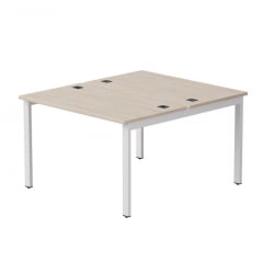 Бенч-система на 2 места на металлокаркасе, опоры 45 гр Everprof EVO 254S015 Дуб Соната Белый