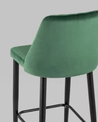 Стул полубарный Диего велюр Зеленый