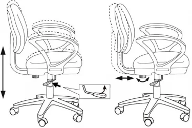 Кресло детское Бюрократ KD-3/WH/ARM/MASKARAD