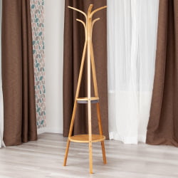 Вешалка (mod. JWFU-3464) прессованный бамбук, 38,3 х 38,3 х 170 см, натуральный