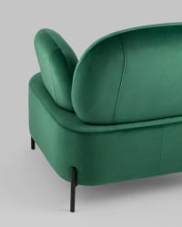 Кресло Кэнди с подлокотниками велюр Зеленый