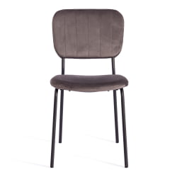 Стул CAROL (mod. UC06) металл, вельвет, 45 х 56 х 82 см, Light grey (светло-серый) HLR24 / черный