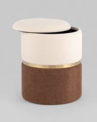 Пуф Кэрри с ящиком шенилл Коричневый