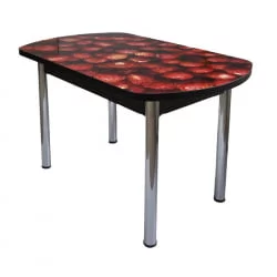 Стол обеденный Европейский фп Клубника ЛДСП серый