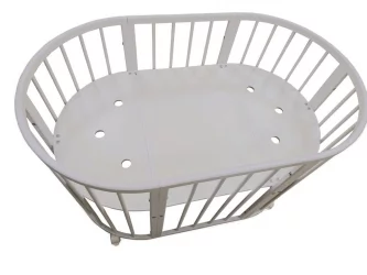 Кроватка для новорожденных Merry Happy Mini матовая Белая