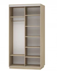 Шкаф-купе с фотопечатью Экспресс Дуо 1200х2400х Орхидея белая/Дуб сонома / 1200х2400h